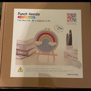 Punch needle - rainbow